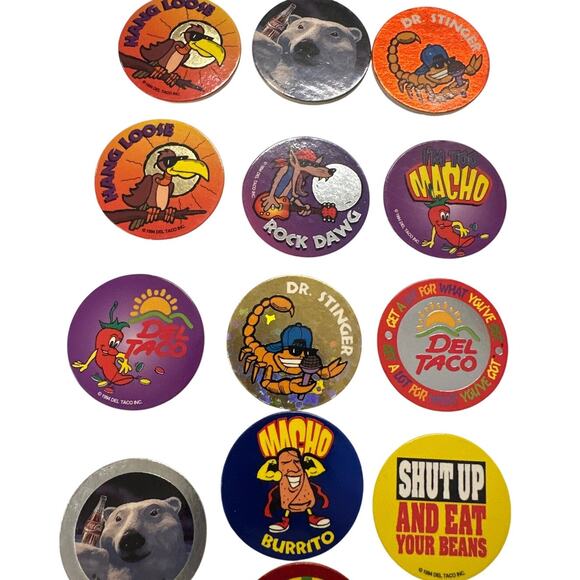 Del Taco Pogs Lot of 13 1994-1995 - Picture 3 of 4